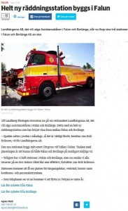 Artikel på dt.se om ny räddningsstaion till Assistancekåren i Falun och Borlänge.