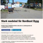 Skärmklipp från Norran.se där de skriver om Nordkust Bygg AB och deras bygge av ny räddningsstaion åt Assistancekåren i Falun och Borlänge.