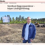 Artikel på Norran.se där Nordkust Bygg ABs VD Peder Lundberg berättar om köpet av Lövångerstugor AB.