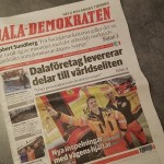 Foto på Dala-Demokratens första sida med reportage om Vägens Hjältar där Lundbärgarna AB ingår.