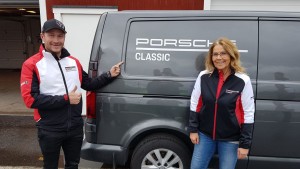 Fredrik Ros och Susanne Kottulinsky på Porsche Service Center Haninges Track-day.