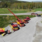 Bärgningsbilar från Assistancekåren utställda på Trucks in Dalarna.