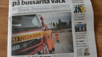 Bild på Falu Kuriren från 30 augusti, där Lundbärgarna är på första sidan.