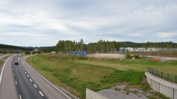 Vy över Tallenkilen AB där gjutning av fundament har genomförts.