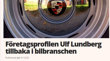 Skärmklipp av artikel på norran.se om köpet av Porsche Service Center Haninge
