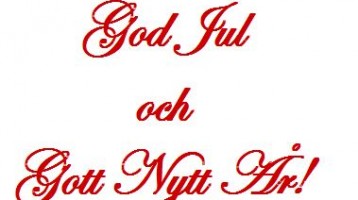 Texten god jul och gott nytt år.