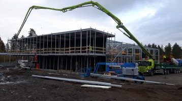 Nordkust Bygg ABs egna huvudkontor byggs på Solbacken i Skellefteå.