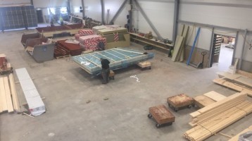 Bild från ny spikhall för prefabricering i Skellefteå