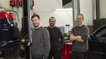 Bild från verkstaden hos Porsche Service Center Haninge.