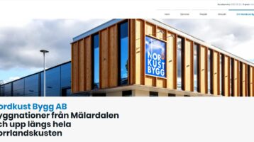 Nordkust Bygg ABs nya webbplats
